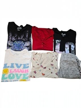 Juniors Small Five Shirts and Jogger Pants Bundle Fall Winter Spring Mystery Box